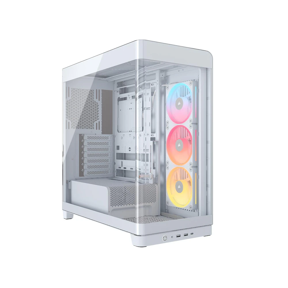 Corsair FRAME 4500X LX-R RGB LINK Panoramic Glass Mid Tower Case (White)