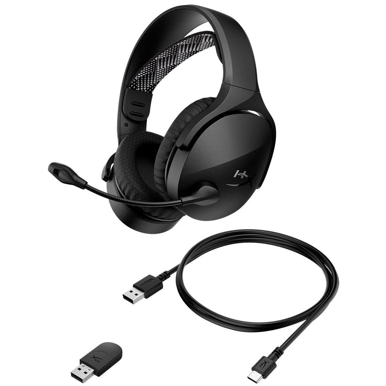A large main feature product image of HyperX Cloud Jet - Wireless Gaming Headset (Black)