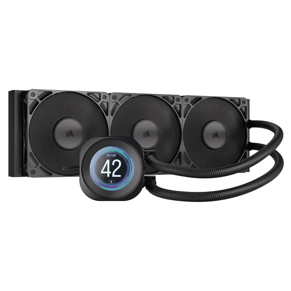 Corsair NAUTILUS 360 RS LCD - 360mm AIO Liquid CPU Cooler (Black)