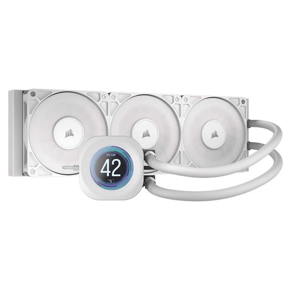Corsair NAUTILUS 360 RS LCD - 360mm AIO Liquid CPU Cooler (White)