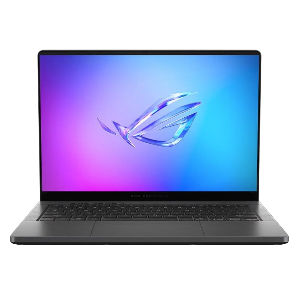 A large main feature product image of ASUS ROG Zephyrus G14 (GA403) - 14" 3K 120Hz OLED, Ryzen AI 9 HX 370, RTX 5070, 32GB/1TB - Win 11 Pro Gaming Notebook