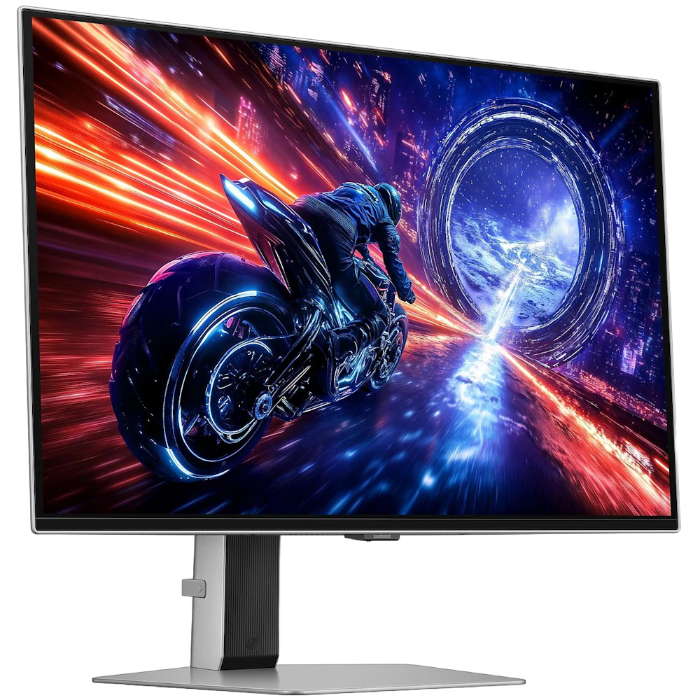 A large main feature product image of Samsung Odyssey OLED G6 G60SF - 27" 1440p 500Hz 0.03ms Gaming Monitor
