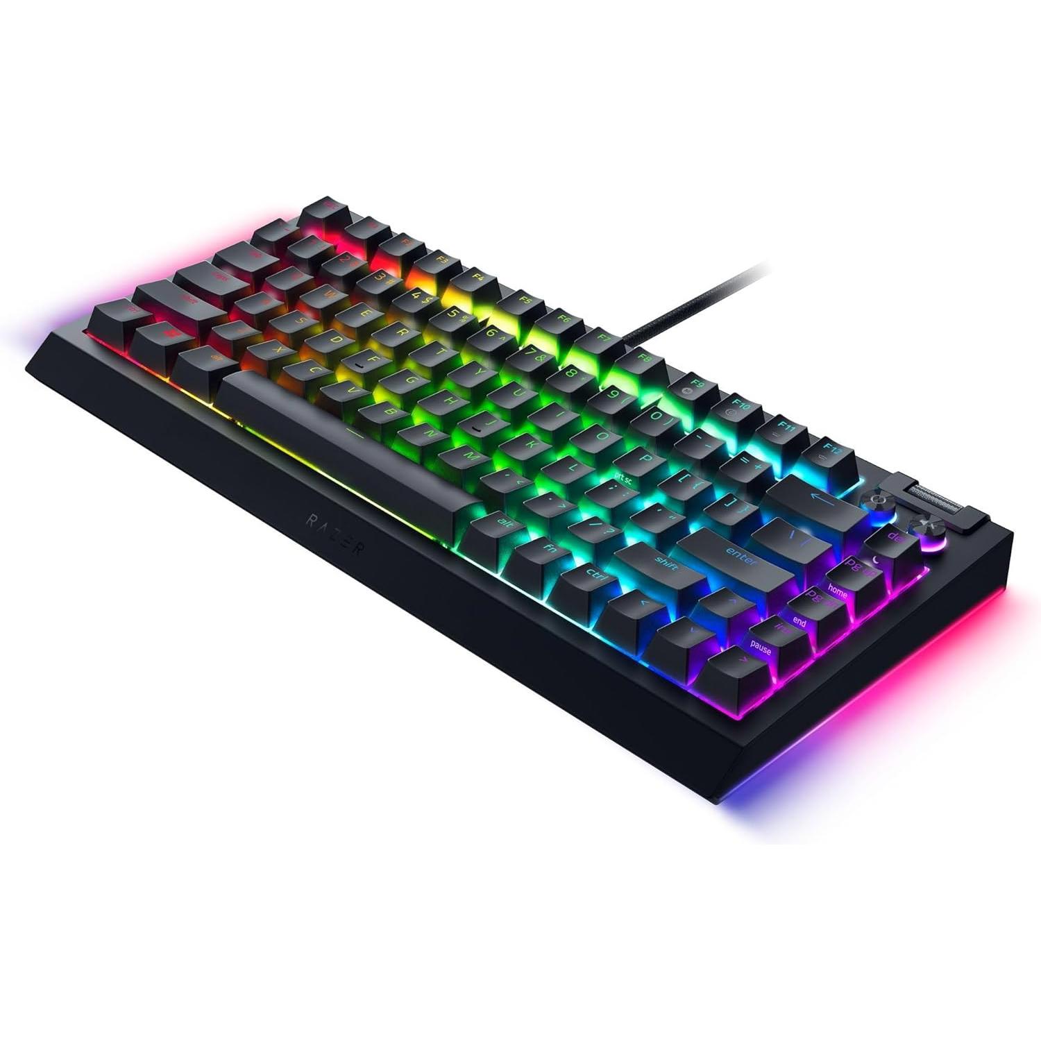 A large main feature product image of Razer BlackWidow V4 Tenkeyless HyperSpeed - Hot-swappable Wireless Mechanical Gaming Keyboard (Orange Switch)