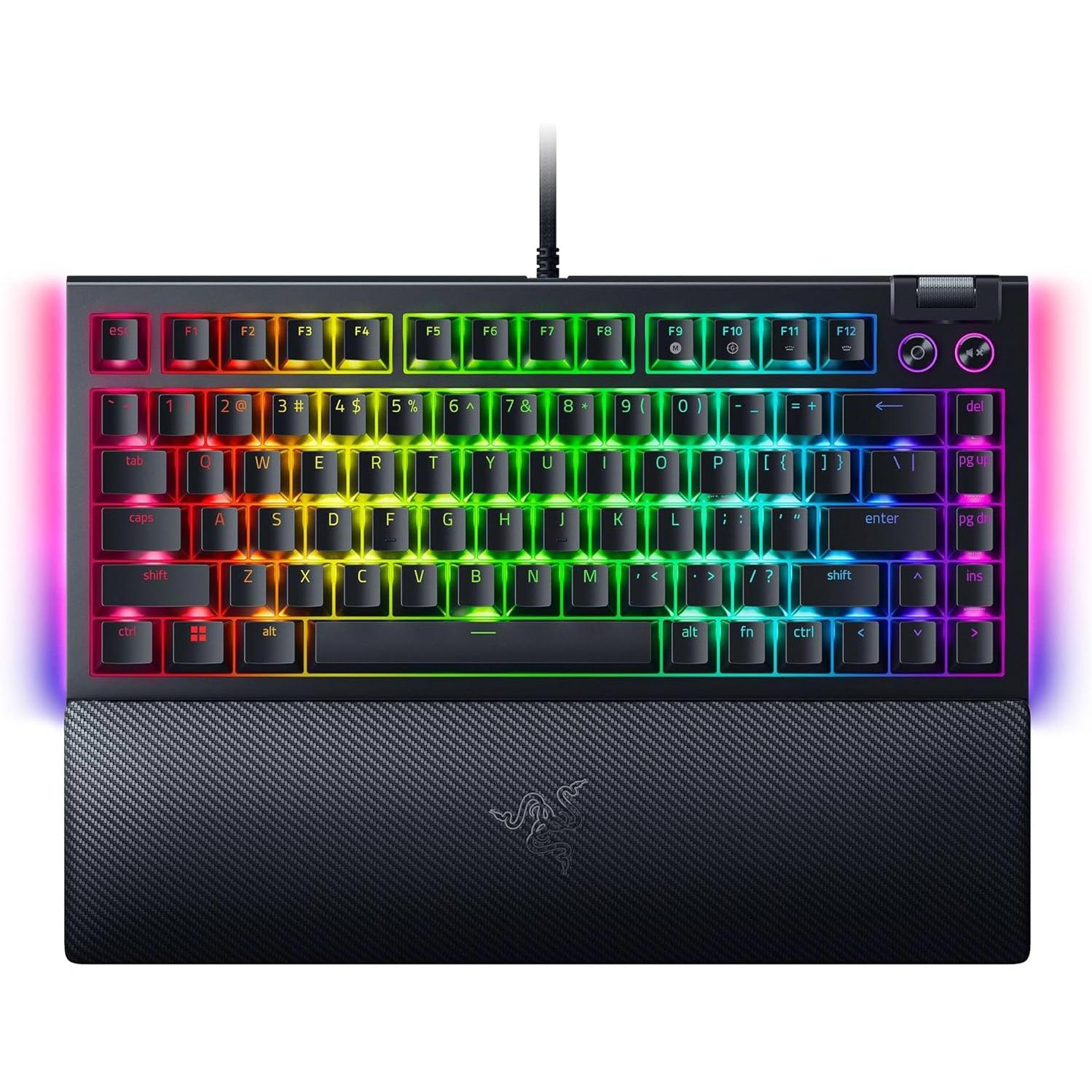A large main feature product image of Razer BlackWidow V4 Tenkeyless HyperSpeed - Hot-swappable Wireless Mechanical Gaming Keyboard (Orange Switch)