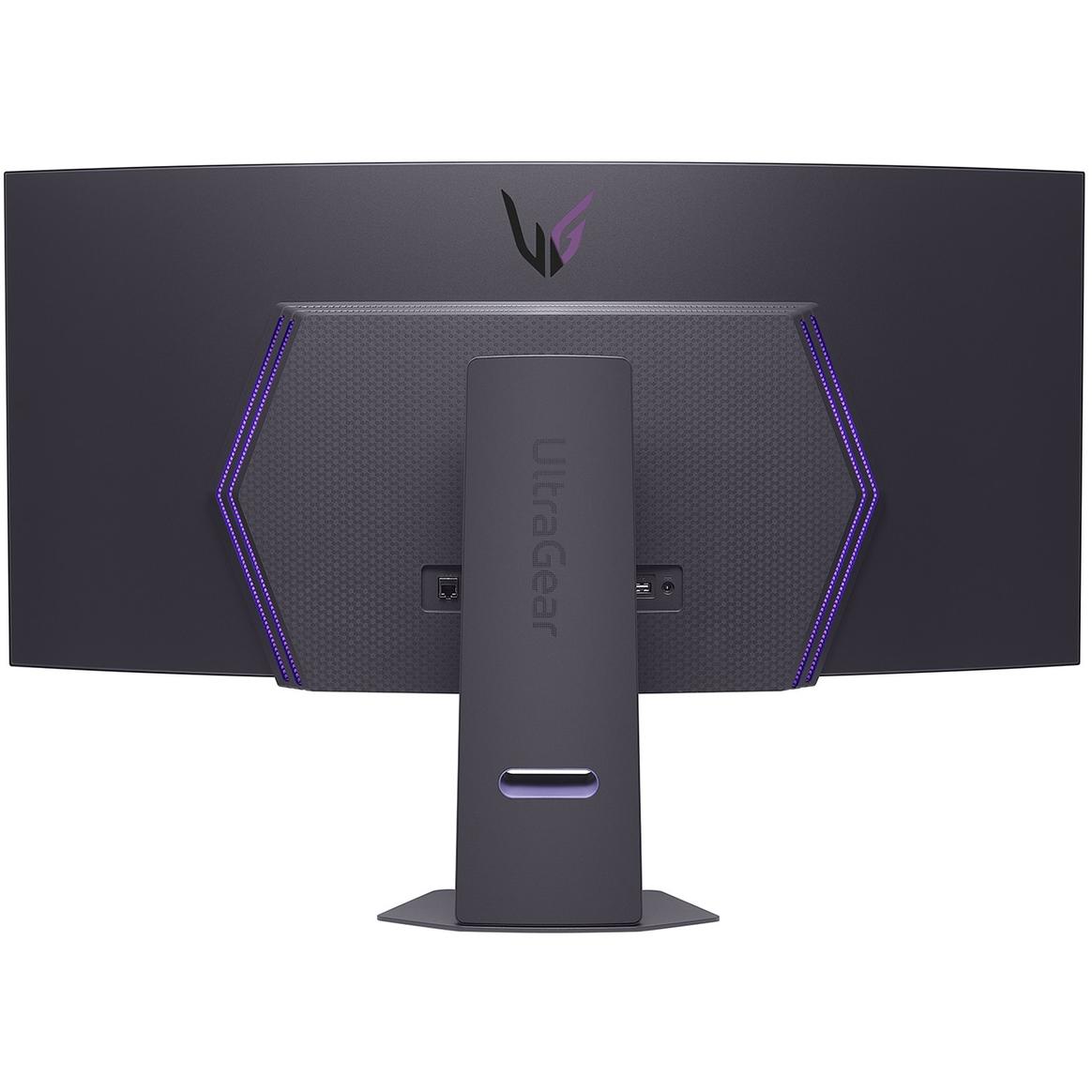 A large main feature product image of LG UltraGear OLED 45GX90SA-B - 45" Curved 1440p Ultrawide 240Hz 0.03ms Gaming Monitor