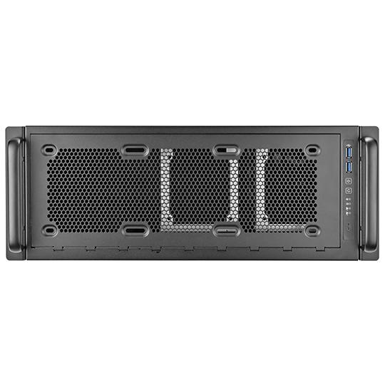 A large main feature product image of SilverStone RM45-360 4U Rackmount Case