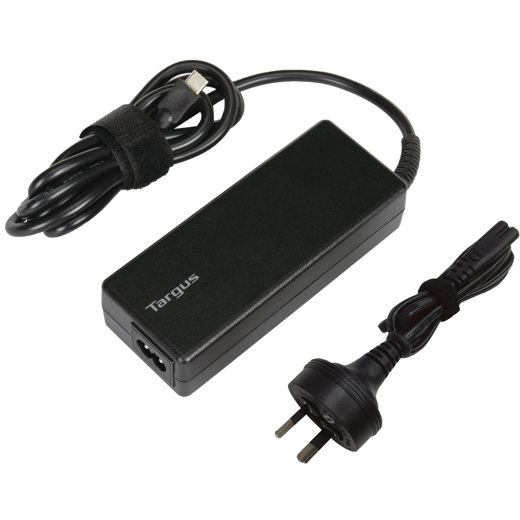 A large main feature product image of Targus 65W USB-C Universal Notebook Charger