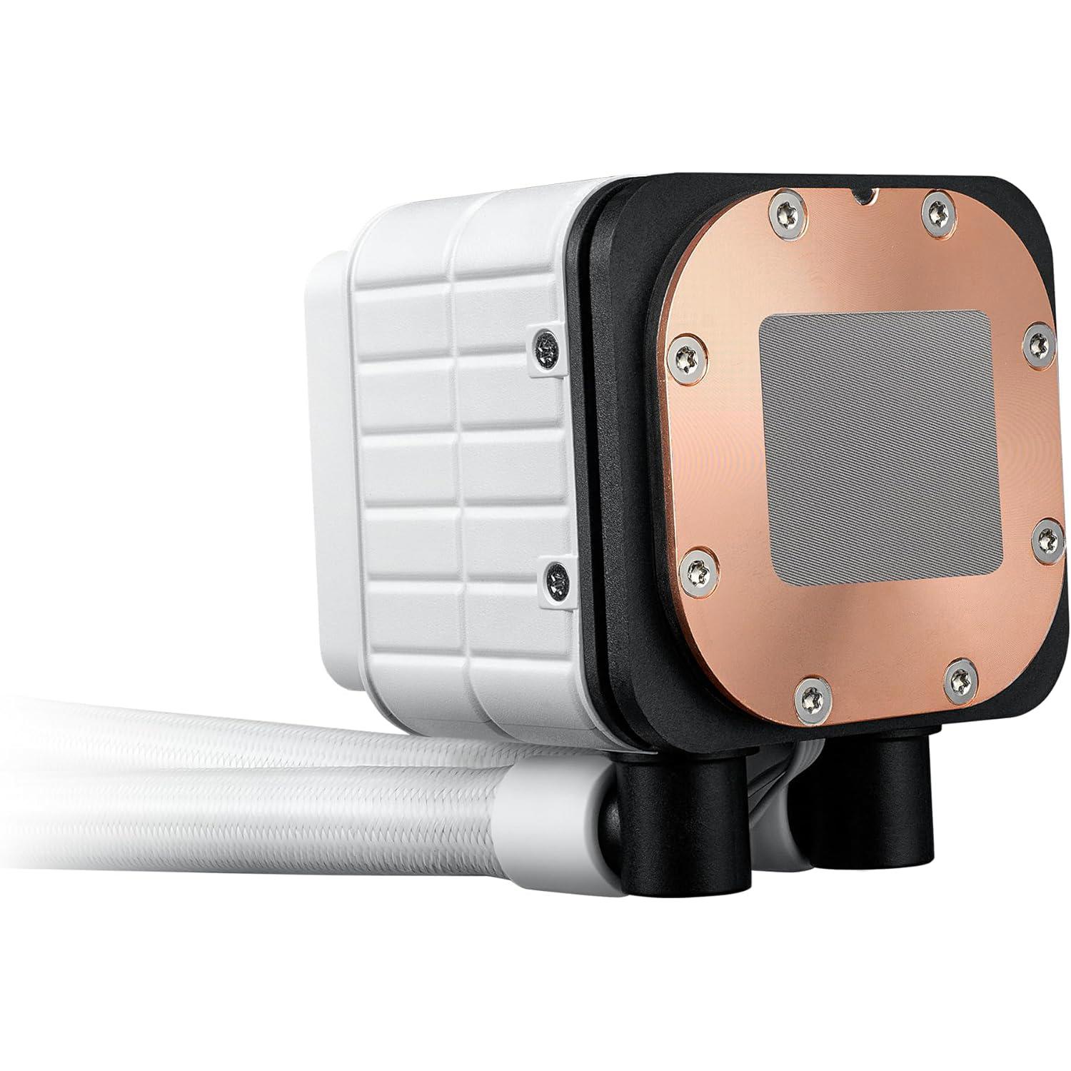 A large main feature product image of ASUS PRIME LC 360 ARGB 360mm AIO Liquid CPU Cooler - White