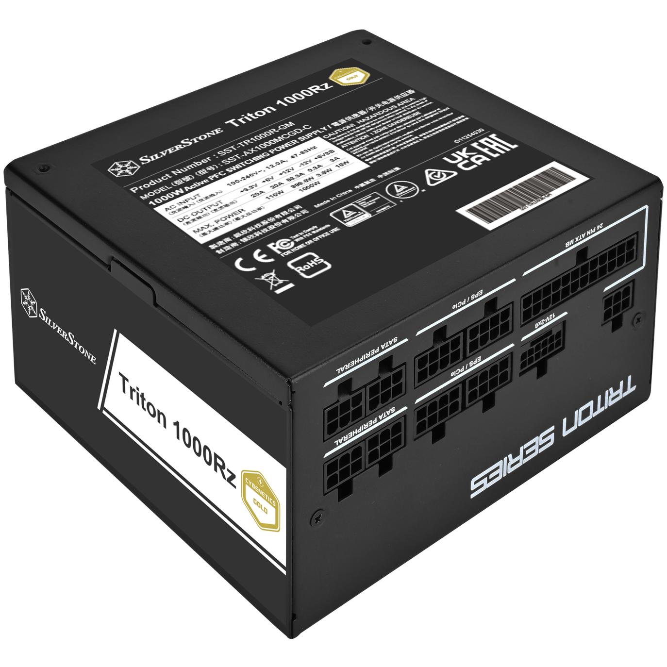 A large main feature product image of SilverStone TR1000R 1000W Gold ATX Modular PSU