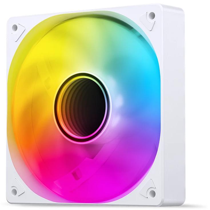 A large main feature product image of Jonsbo SL-120 ARGB 120mm PWM Reverse Blade Fan (White)