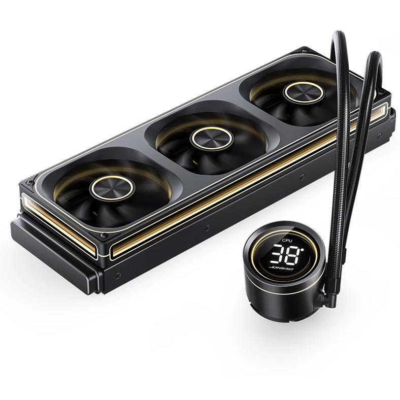 A large main feature product image of Jonsbo TH-360 ARGB 360mm LCD AIO CPU Liquid Cooler (Black)