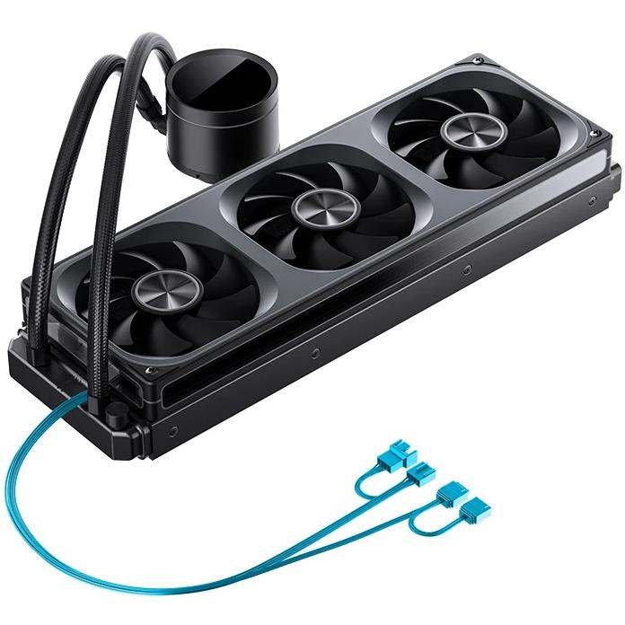 A large main feature product image of Jonsbo TH-360 ARGB 360mm LCD AIO CPU Liquid Cooler (Black)