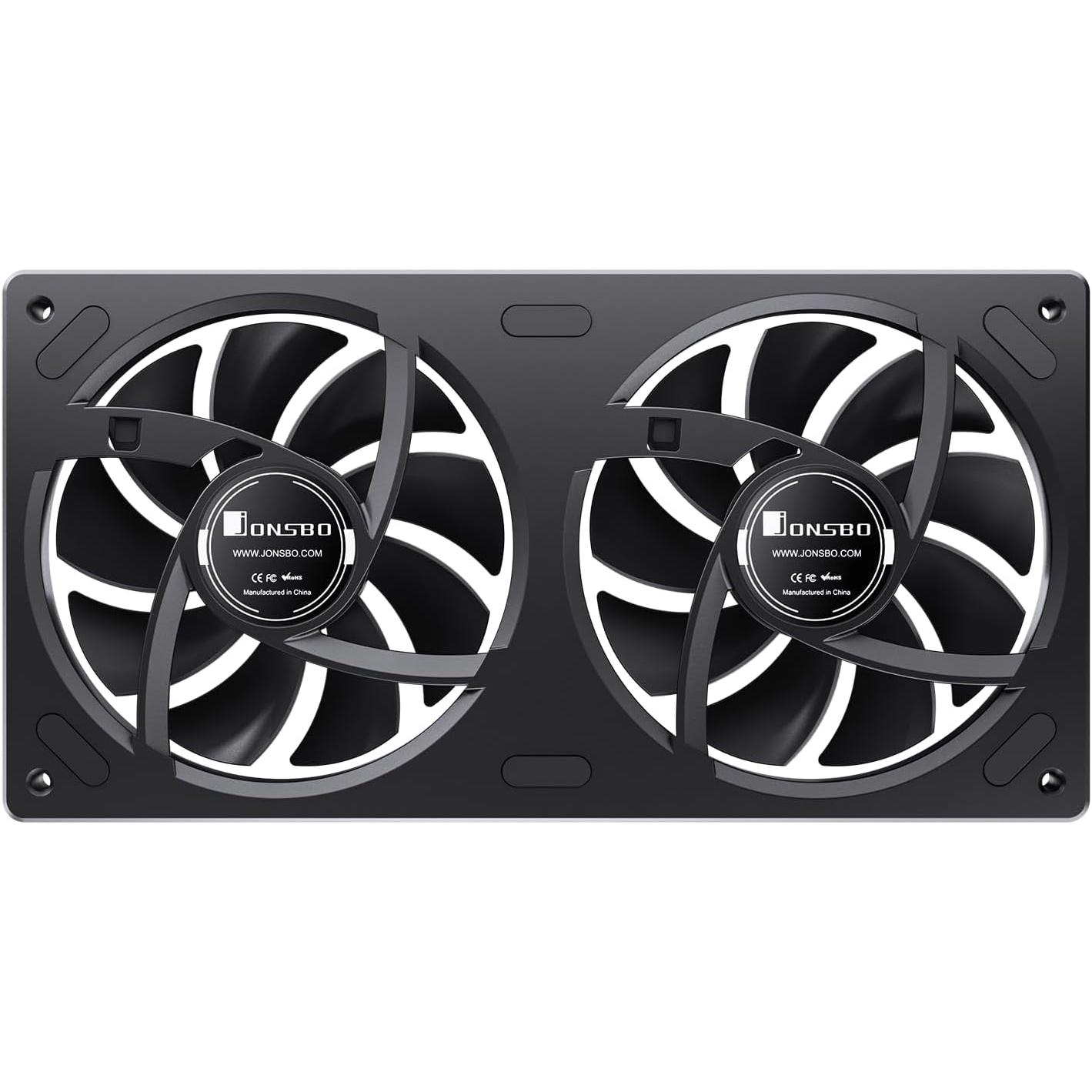 A large main feature product image of Jonsbo ZA-240 ARGB 120x240mm PWM Dual Fan Module (Black)