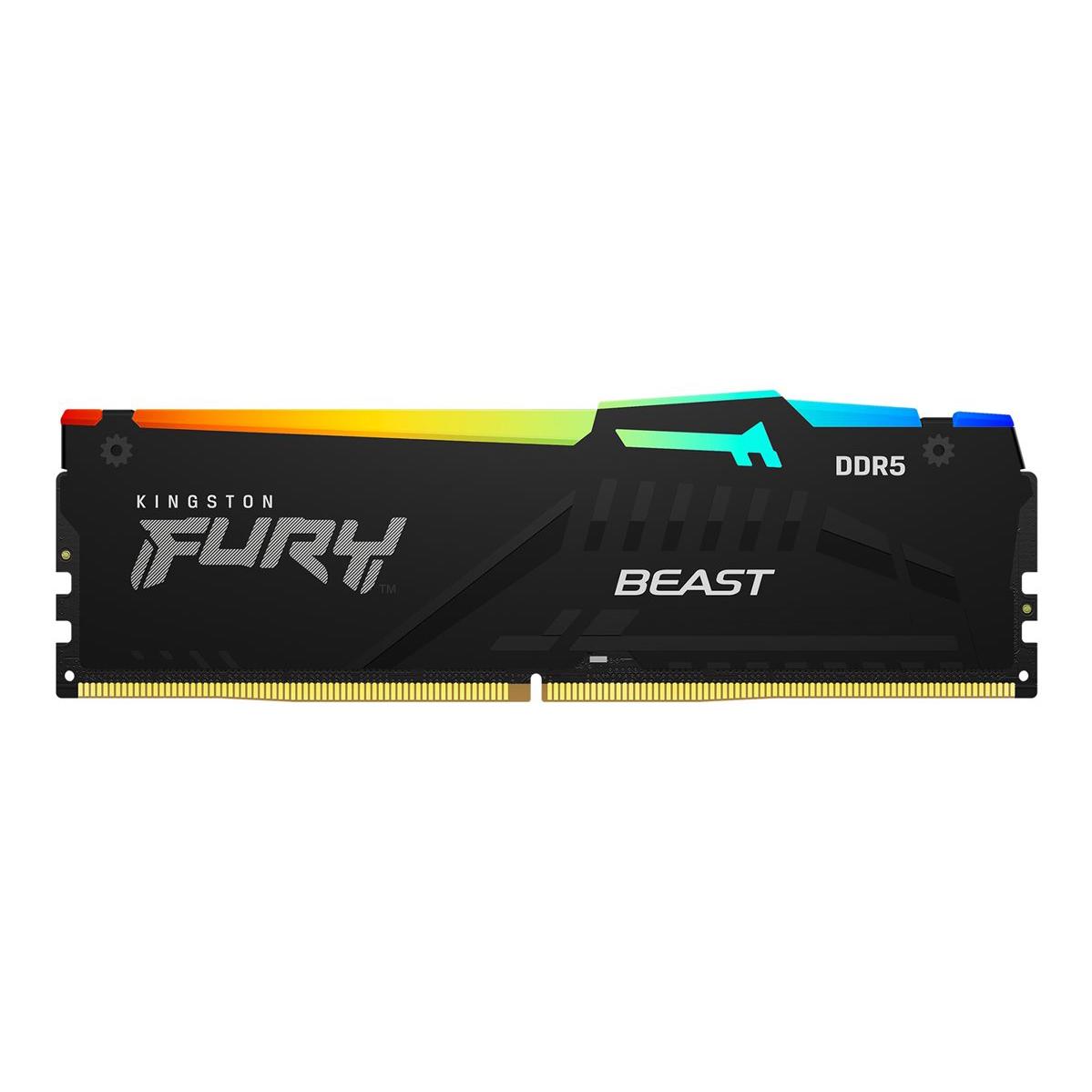A large main feature product image of Kingston FURY Beast 64GB Kit (2x32GB) DDR5-6000 C36