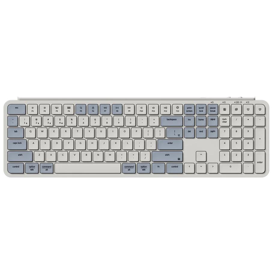 A large main feature product image of Keychron B6 Pro - Ultra-Slim Wireless Keyboard - Retro Blue