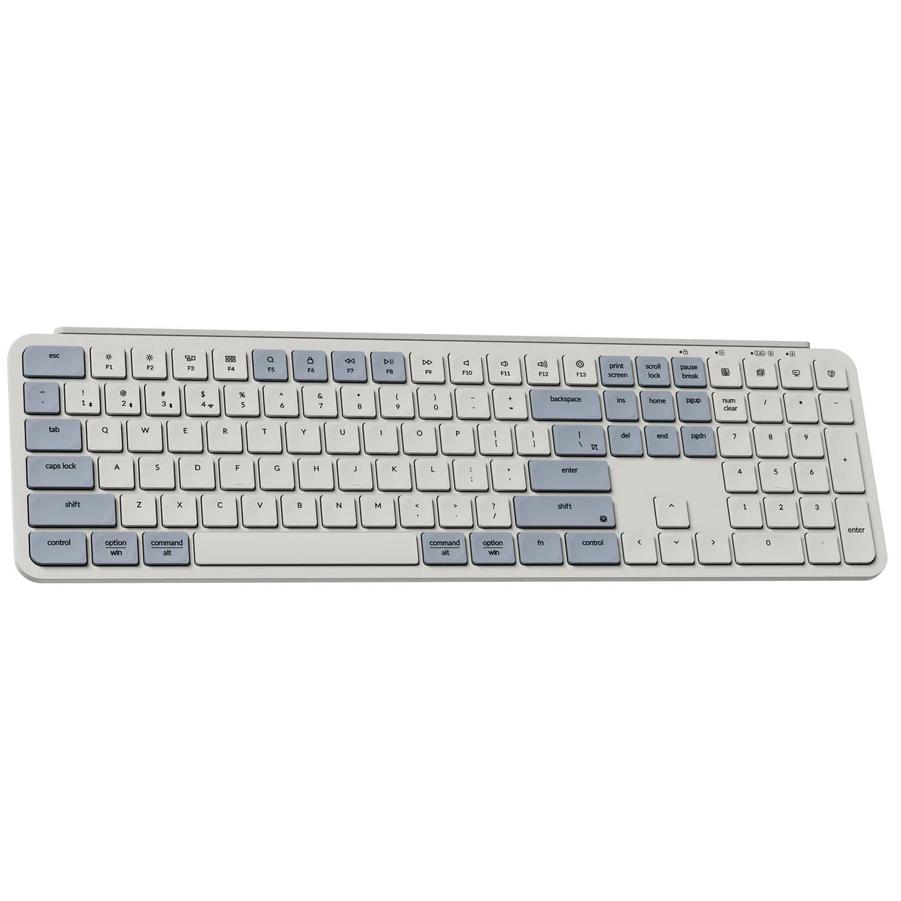 A large main feature product image of Keychron B6 Pro - Ultra-Slim Wireless Keyboard - Retro Blue