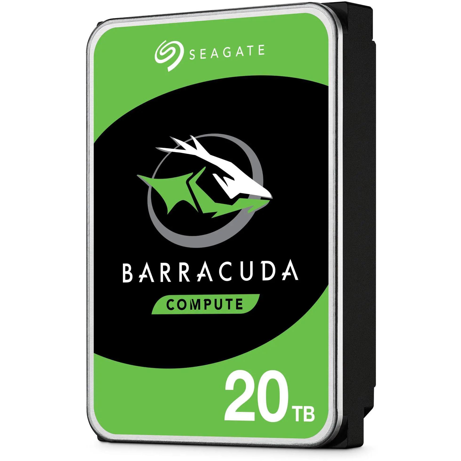 A large main feature product image of Seagate BarraCuda 3.5" Desktop HDD - 20TB 512MB