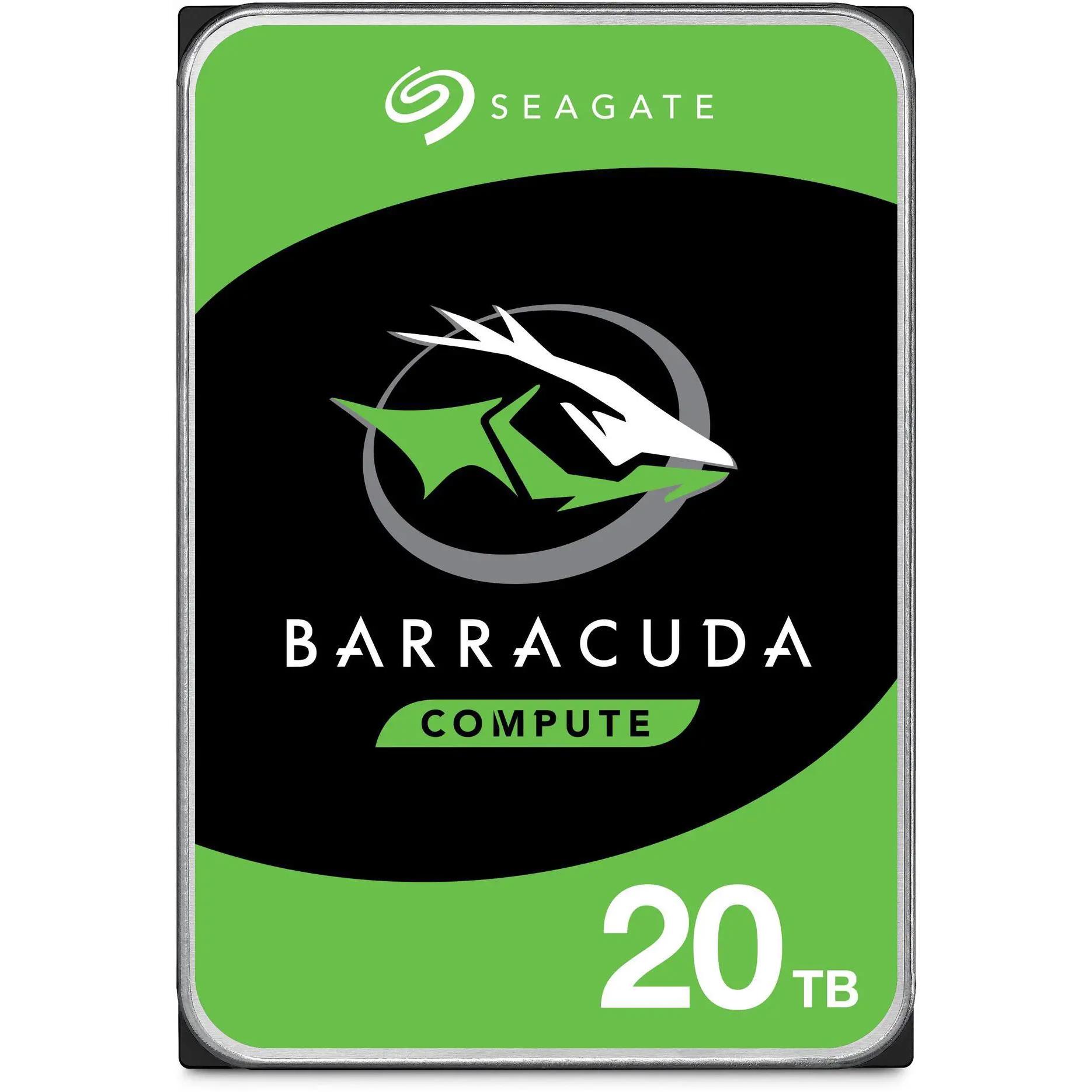 A large main feature product image of Seagate BarraCuda 3.5" Desktop HDD - 20TB 512MB