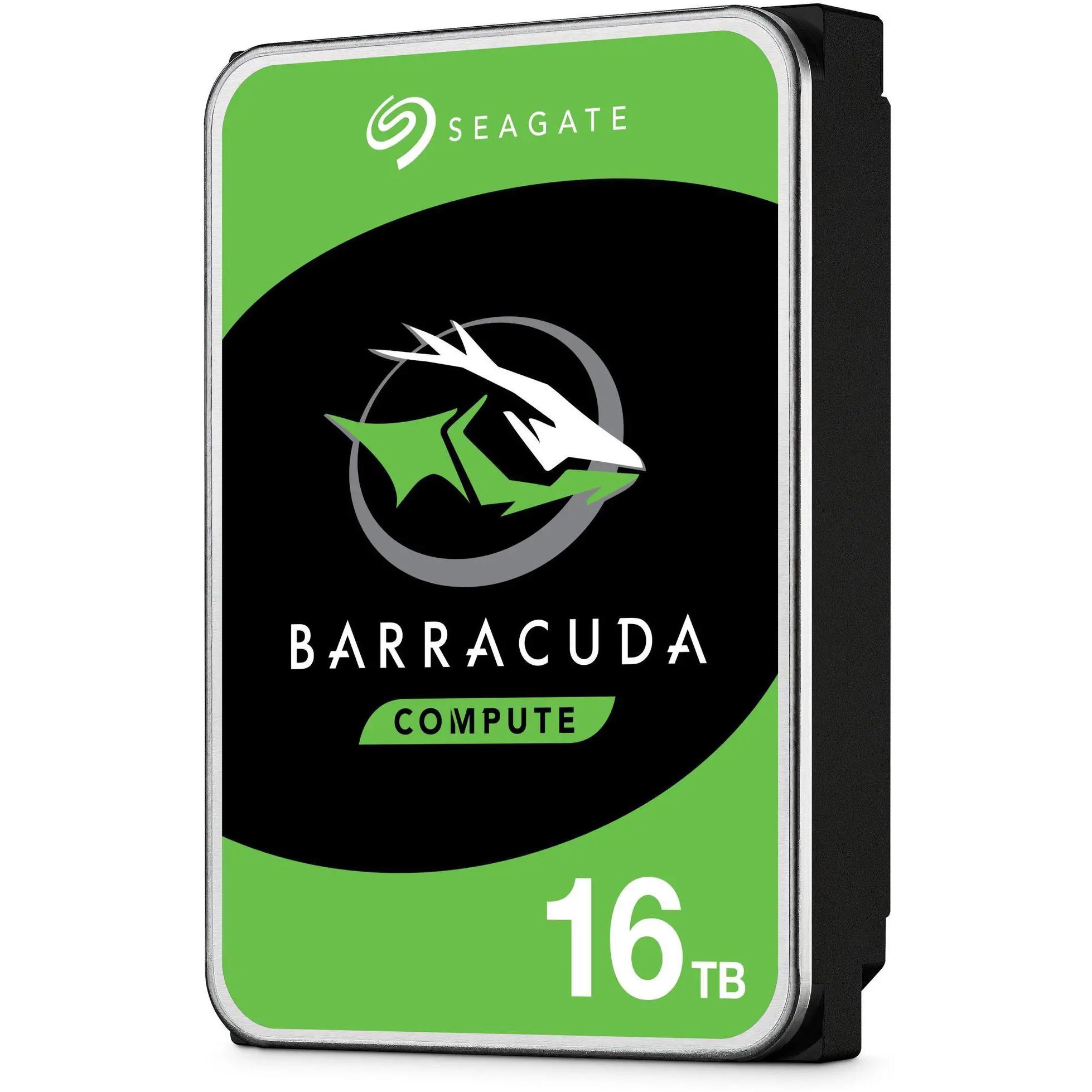 A large main feature product image of Seagate BarraCuda 3.5" Desktop HDD - 16TB 512MB