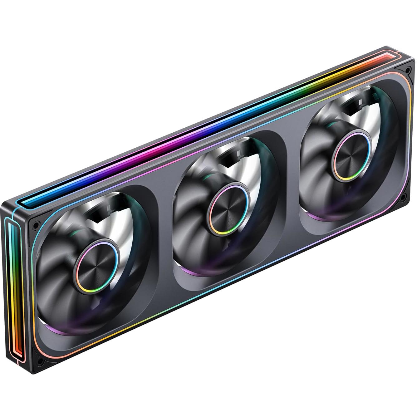 A large main feature product image of Jonsbo ZA-360 ARGB 120x360mm PWM Triple Fan Module (Black)
