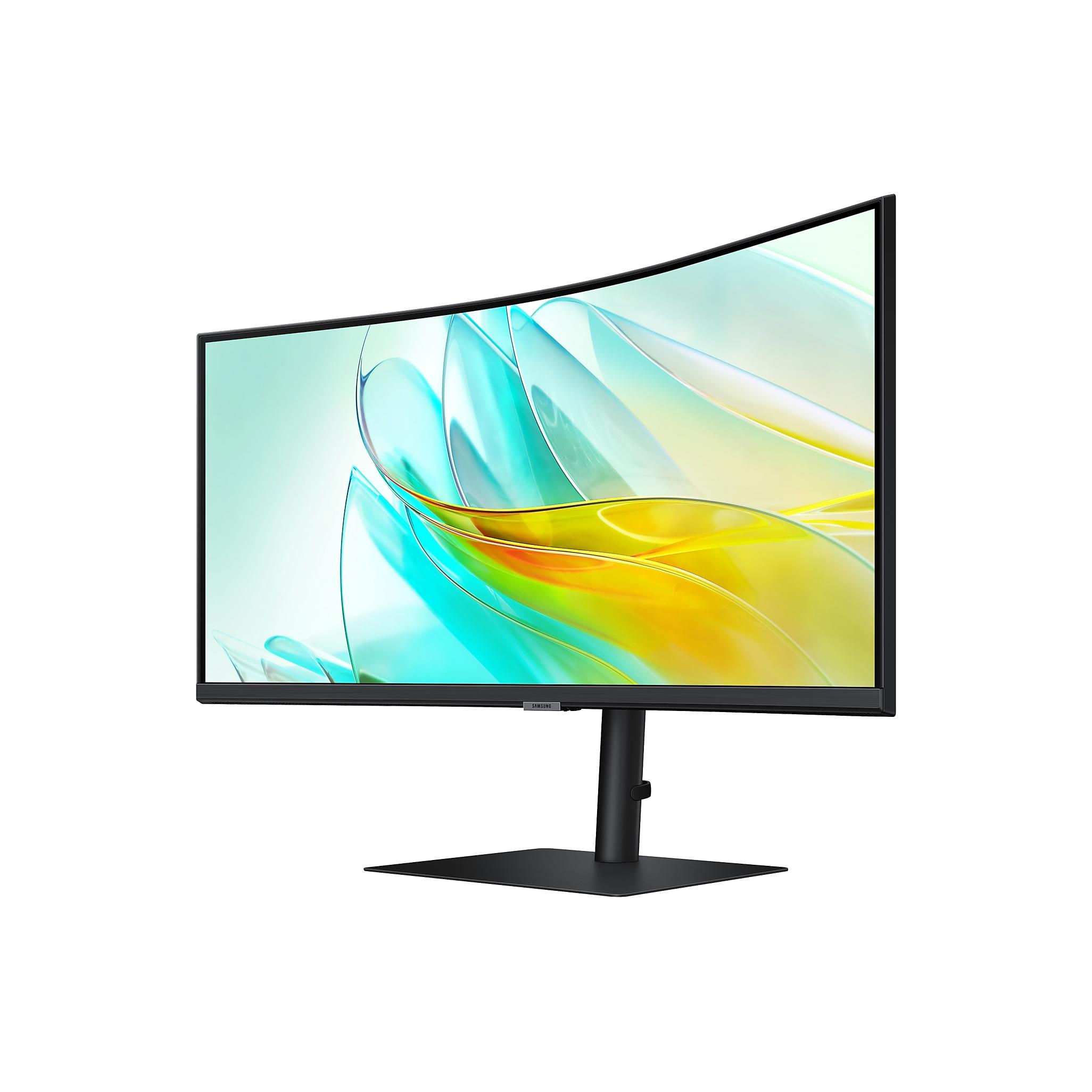 A large main feature product image of Samsung ViewFinity S65UC - 34" Curved 1440p 100Hz VA Business Monitor