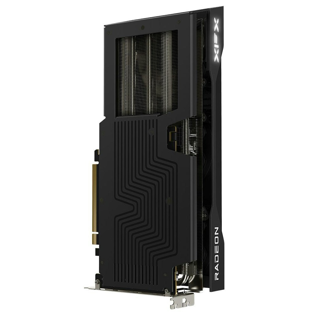 A large main feature product image of XFX Radeon RX 9060 XT Swift OC Triple Fan 16GB GDDR6 - Black