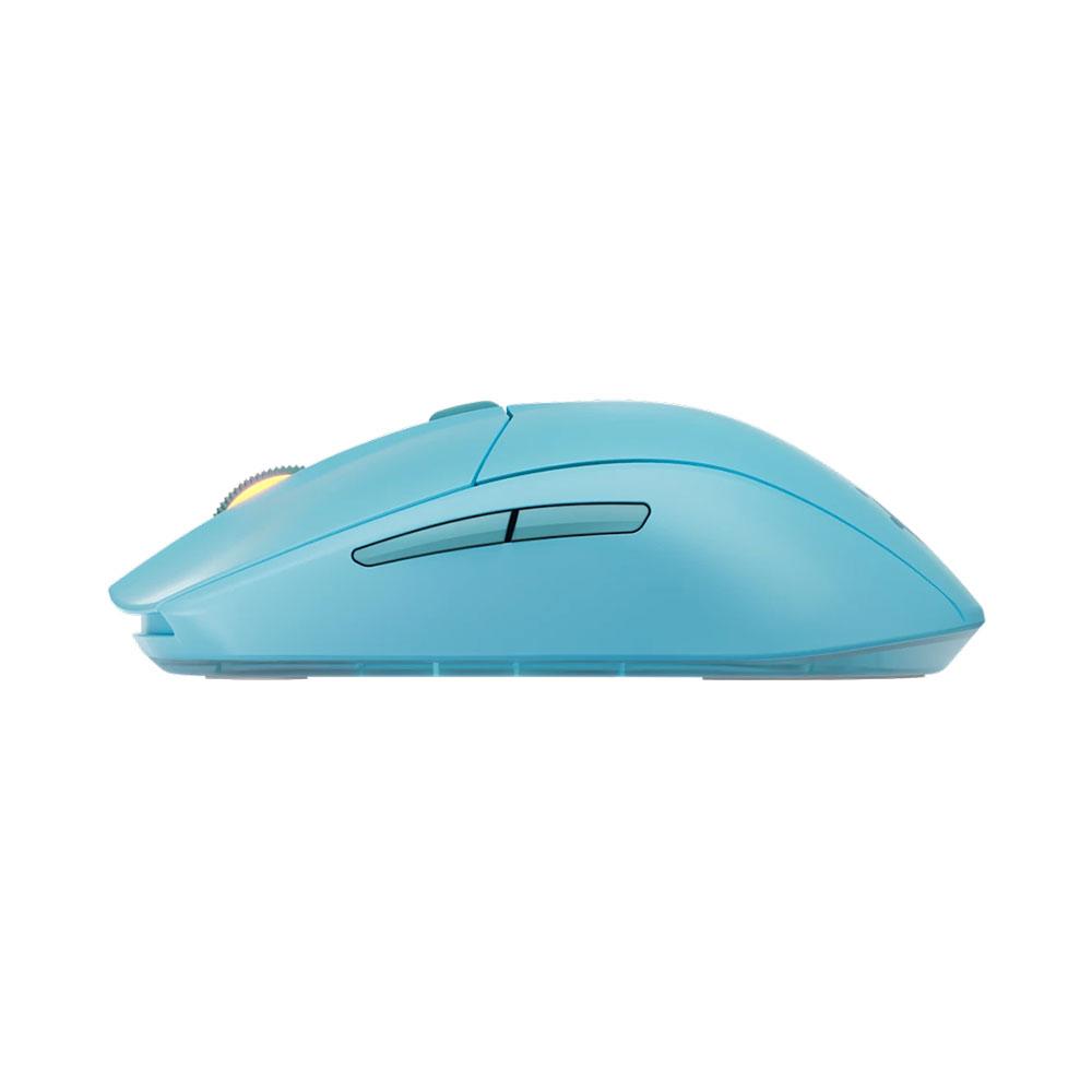 A large main feature product image of SteelSeries Rival 3 Gen 2 Wireless Gaming Mouse - Aqua