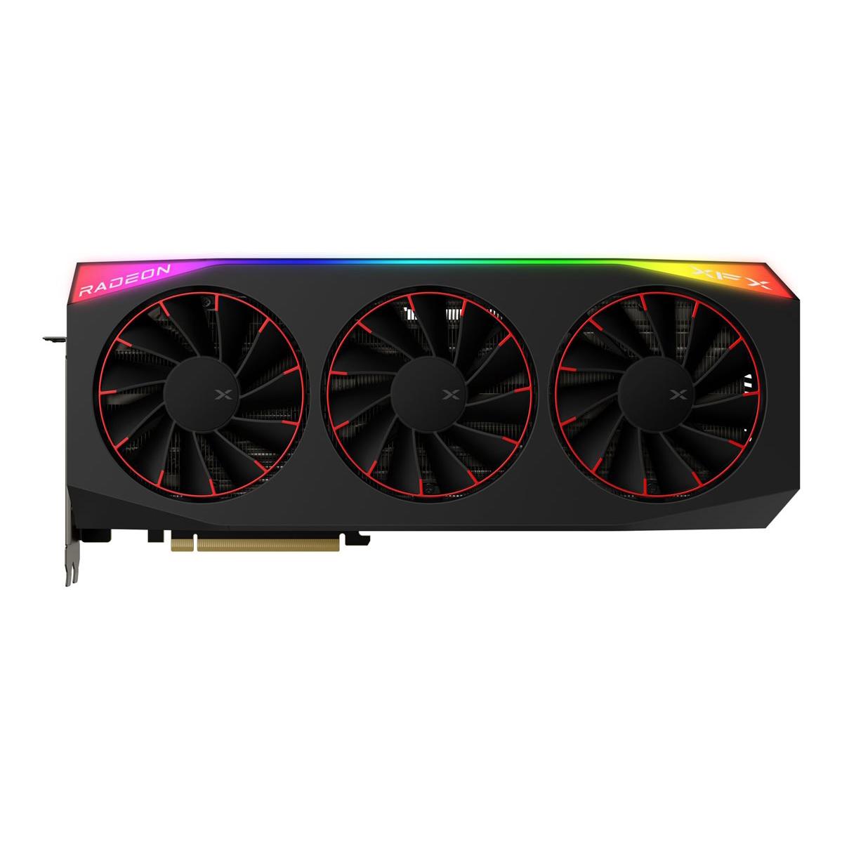 A large main feature product image of XFX Radeon RX 9070 XT Mercury OC 16GB GDDR6 - Magnetic Air Edition