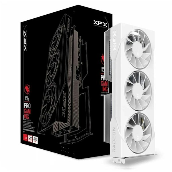 XFX Swift Radeon RX 9060 XT OC Triple Fan 16GB GDDR6 - White