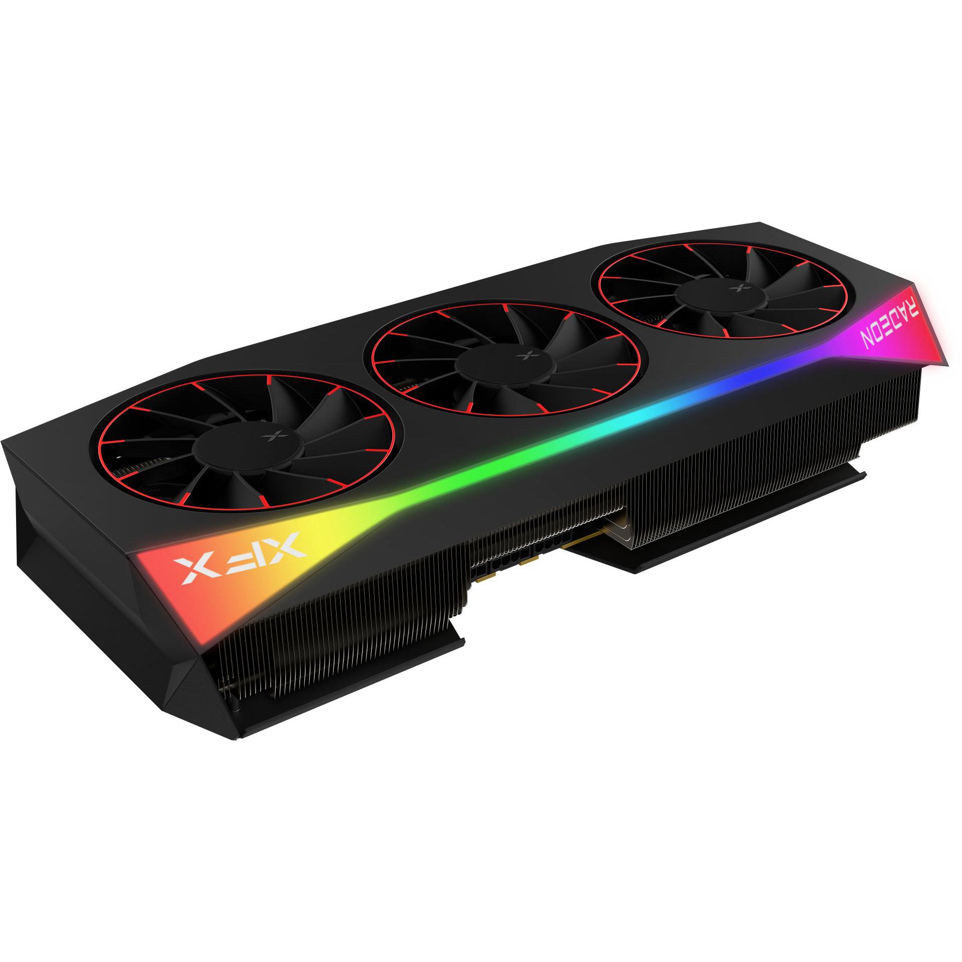 A large main feature product image of XFX Radeon RX 9070 XT Mercury OC 16GB GDDR6 - Magnetic Air Edition
