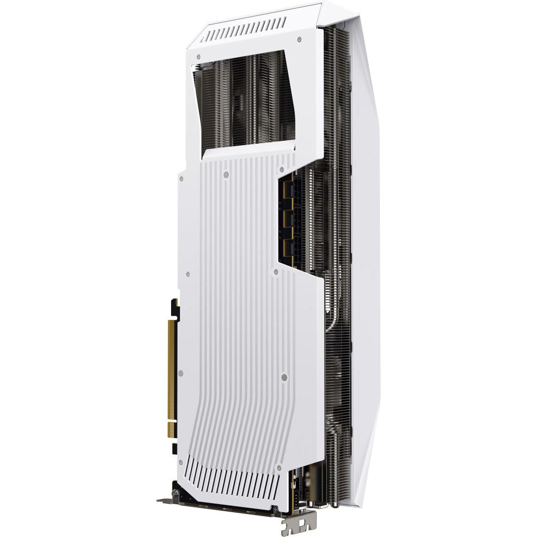 A large main feature product image of XFX Radeon RX 9070 XT Mercury OC 16GB GDDR6 - Magnetic Air Edition (White)