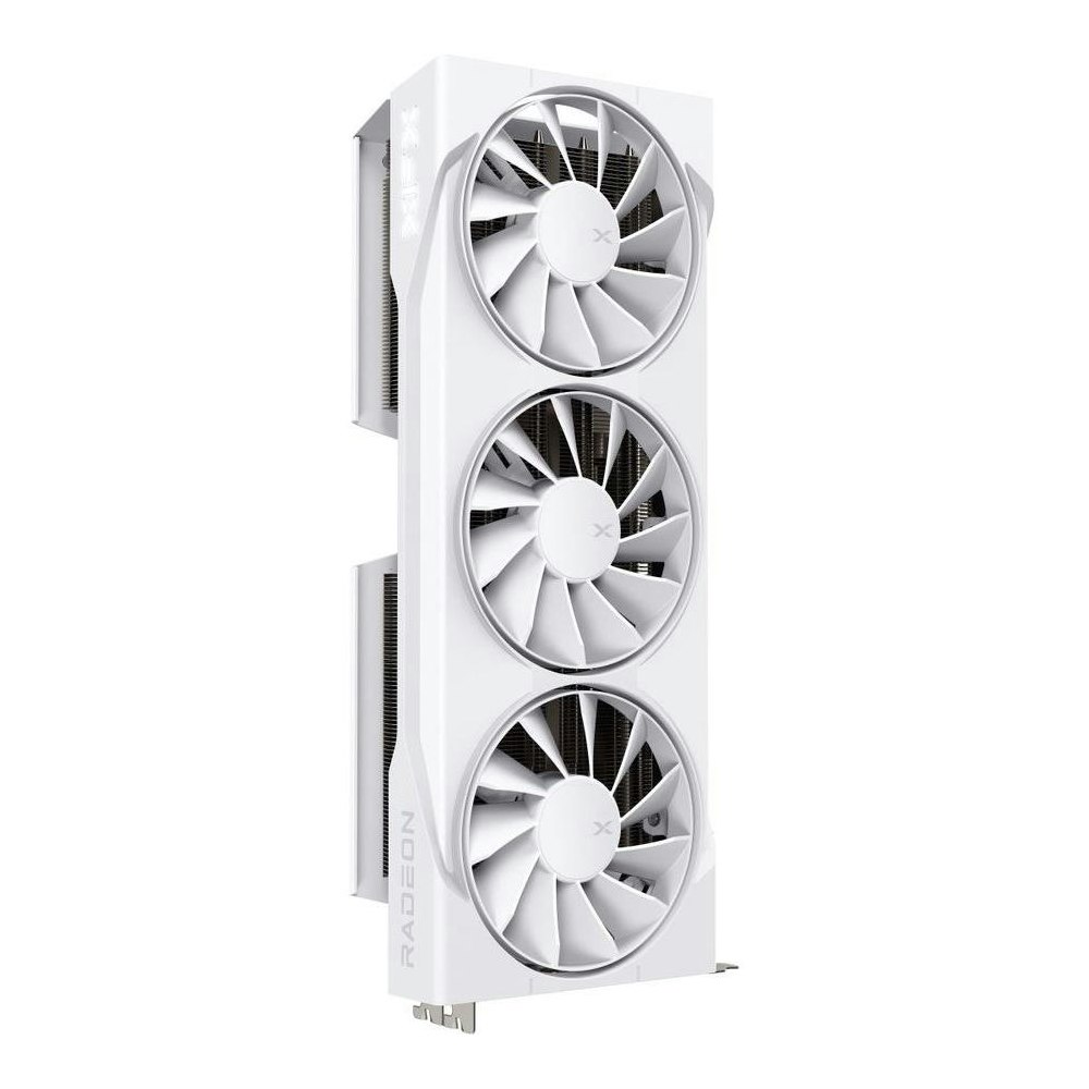 A large main feature product image of XFX Radeon RX 9070 XT Swift 16GB GDDR6 - White