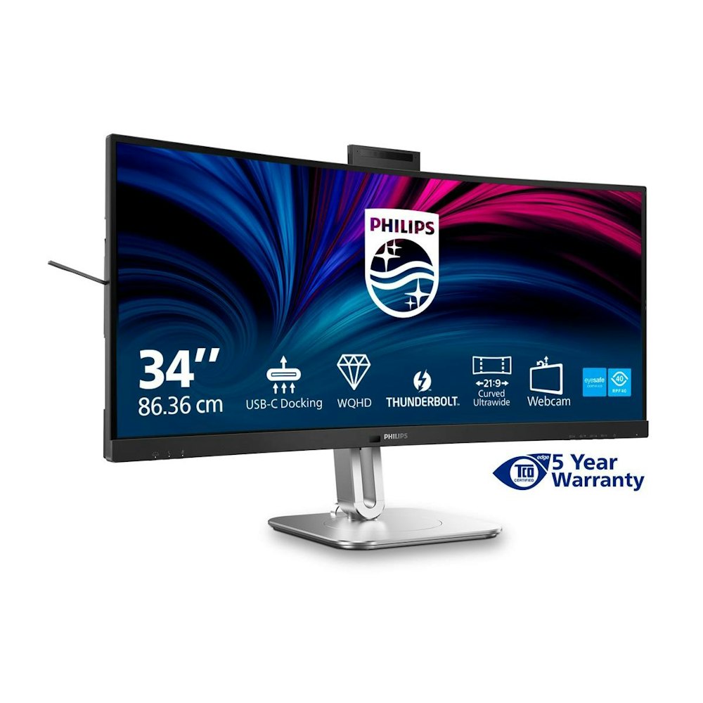 A large main feature product image of Philips 34B2U6603CH - 34" Curved 1440p Ultrawide 120Hz VA Business Monitor