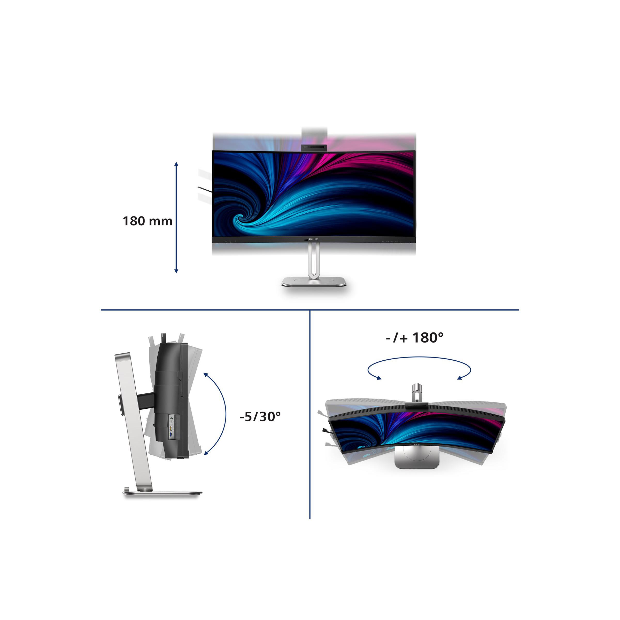 A large main feature product image of Philips 34B2U6603CH - 34" Curved 1440p Ultrawide 120Hz VA Business Monitor