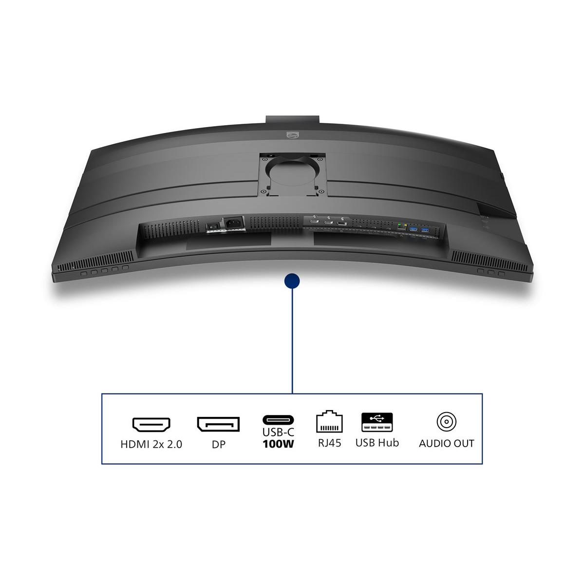 A large main feature product image of Philips 34B2U6603CH - 34" Curved 1440p Ultrawide 120Hz VA Business Monitor