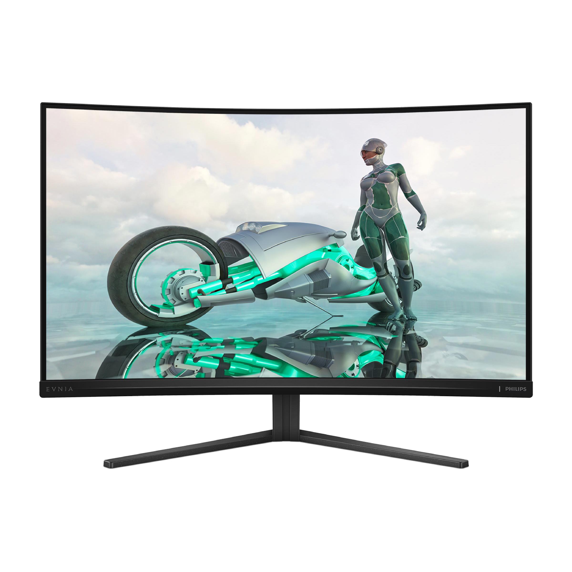 A large main feature product image of Philips Evnia 32M2C3500L - 32" Curved 1440p 180Hz 0.5ms Fast VA Gaming Monitor