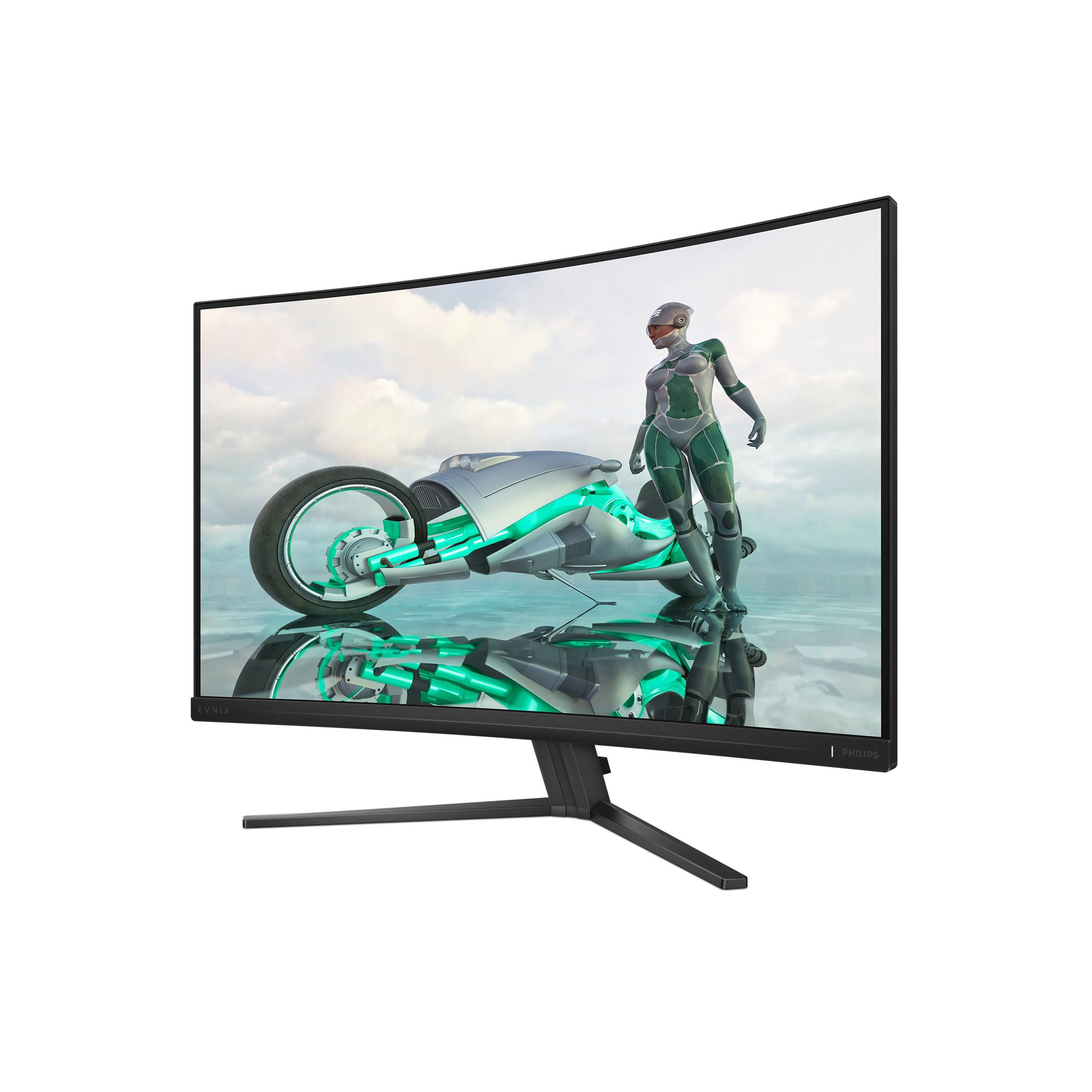 A large main feature product image of Philips Evnia 32M2C3500L - 32" Curved 1440p 180Hz 0.5ms Fast VA Gaming Monitor