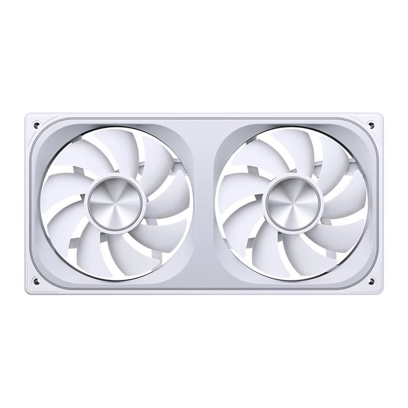 A large main feature product image of Jonsbo ZA-240 ARGB 120x240mm PWM Dual Fan Module (White)