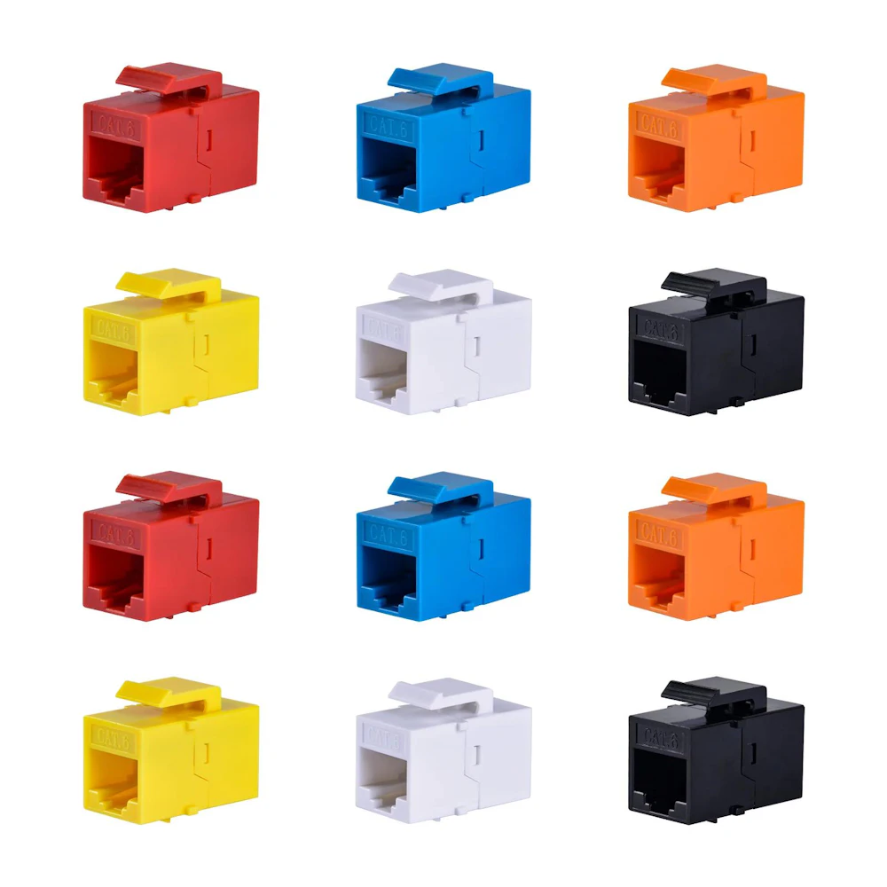 DeskPi RackMate CAT6A RJ45 Keystone Jacks (12pcs)