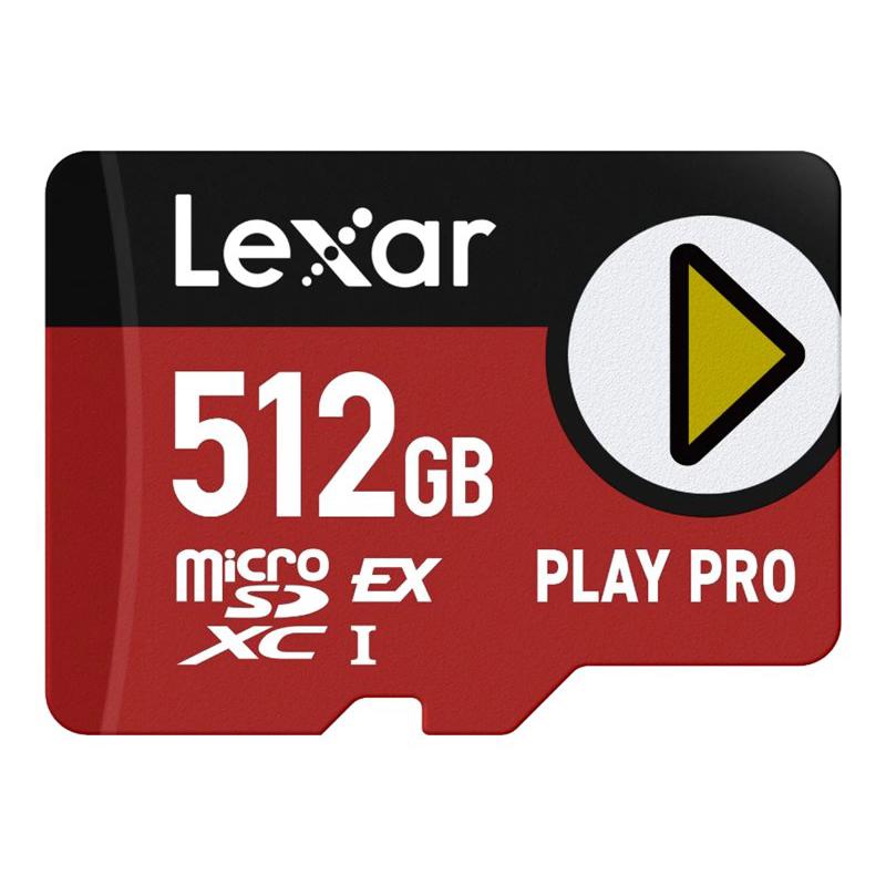A large main feature product image of Lexar PLAY PRO 512GB microSDXC Express V30 UHS-I microSD Card