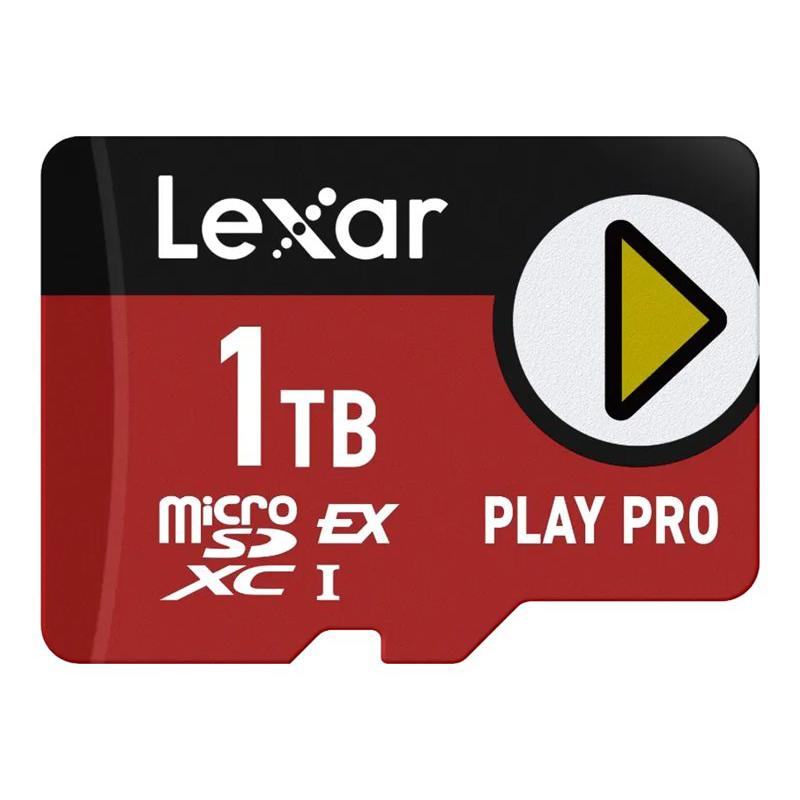 A large main feature product image of Lexar PLAY PRO 1TB microSDXC Express V30 UHS-I microSD Card