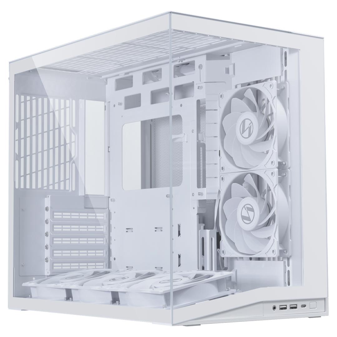 A large main feature product image of Lian Li O11D Mini V2 Flow 45L Compact - Mid Tower Case (White)