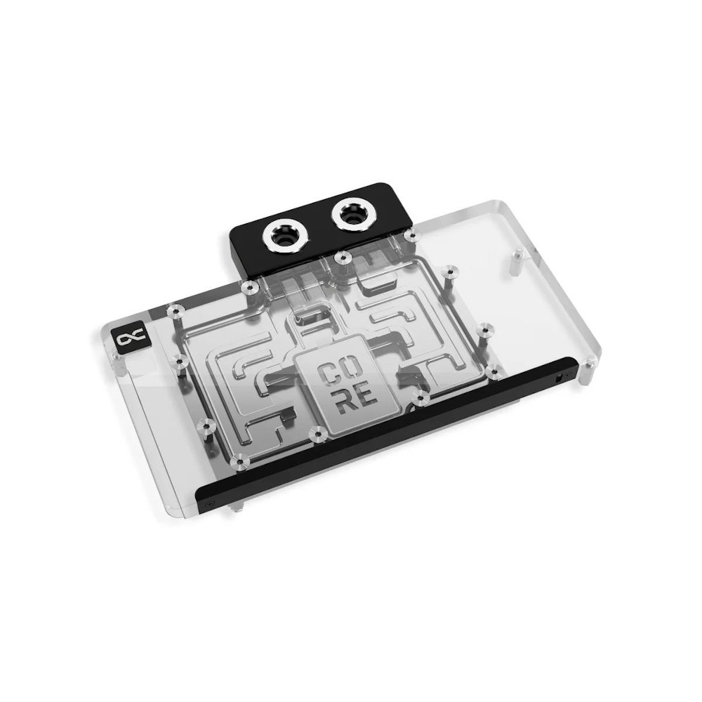A large main feature product image of Alphacool Core RX 9070 XT PURE/PULSE GPU Water Block