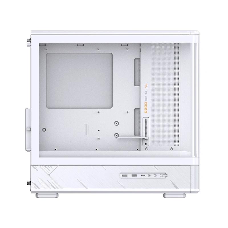 A large main feature product image of Jonsbo D200 Tempered Glass Micro Tower Case (White)