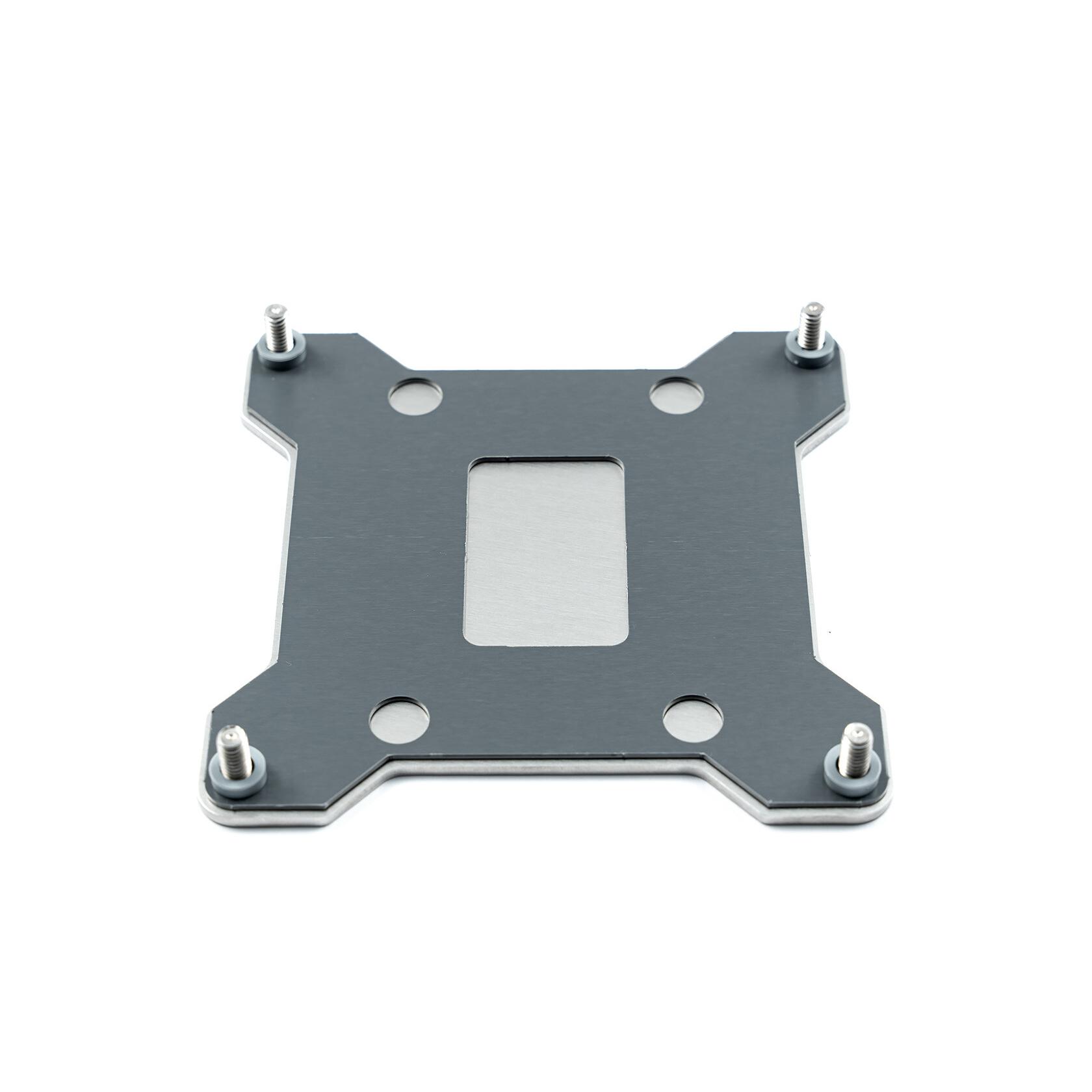 A large main feature product image of Watercool HEATKILLER IV Backplate for Intel LGA1700/1851