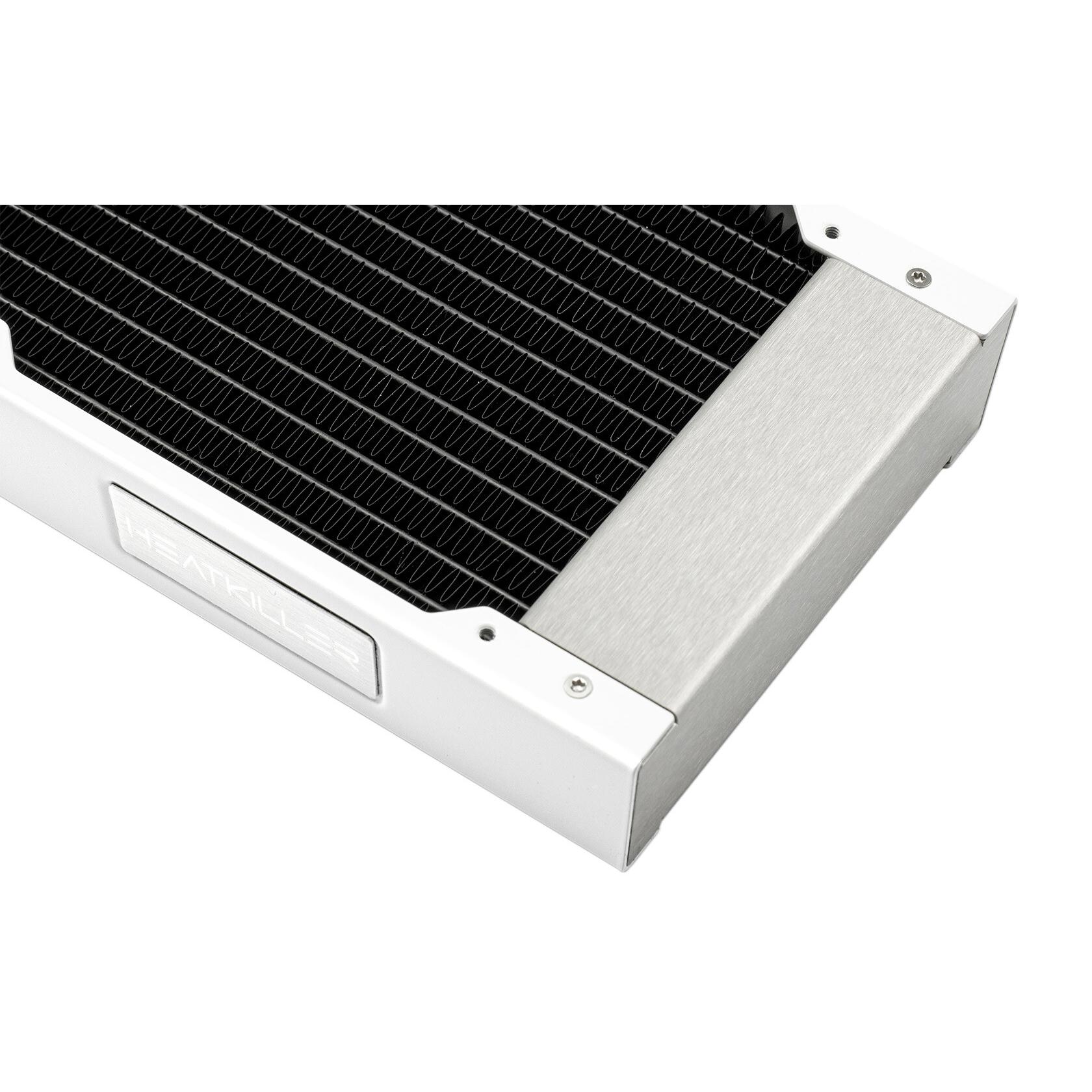 A large main feature product image of Watercool HEATKILLER RAD 360-S 360 x 30mm Radiator (White)