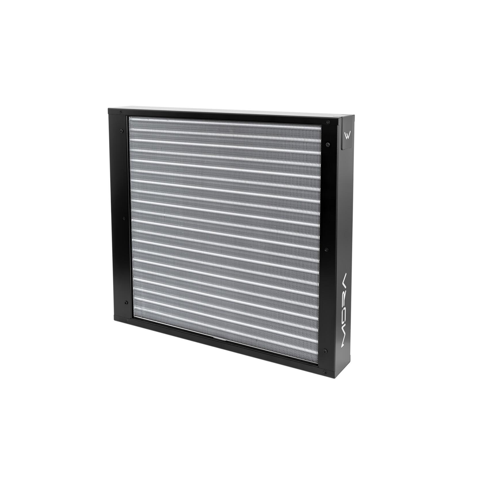 A large main feature product image of Watercool MO-RA IV 400 High-Performance External Radiator (Black)