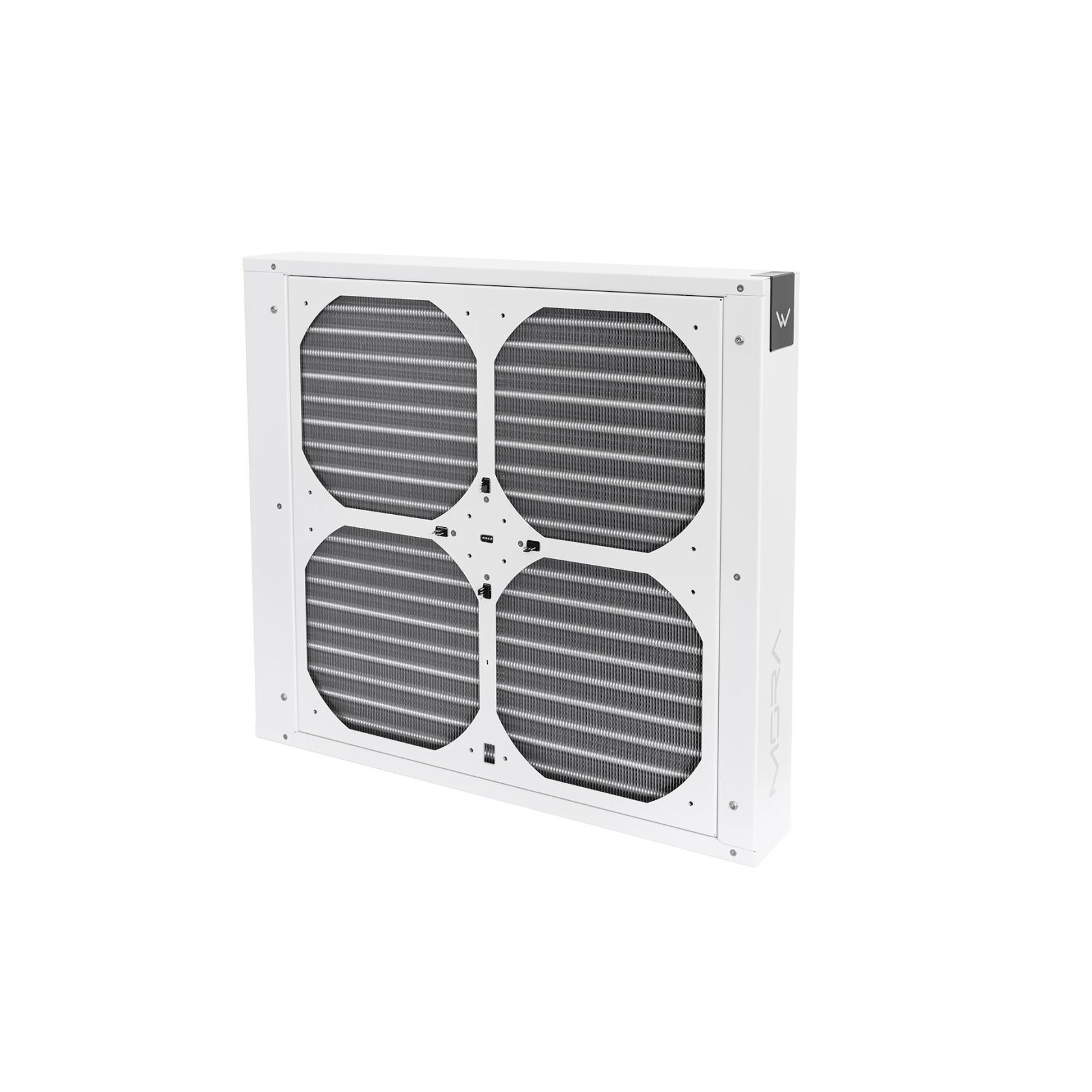 A large main feature product image of Watercool MO-RA IV 400 High-Performance External Radiator (White)