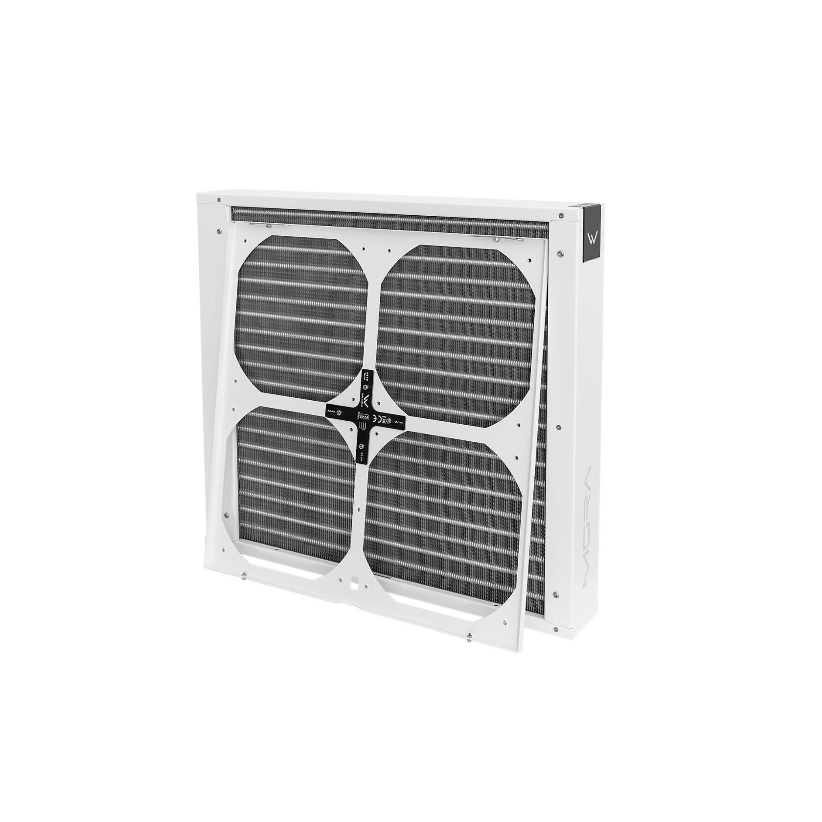 A large main feature product image of Watercool MO-RA IV 400 High-Performance External Radiator (White)