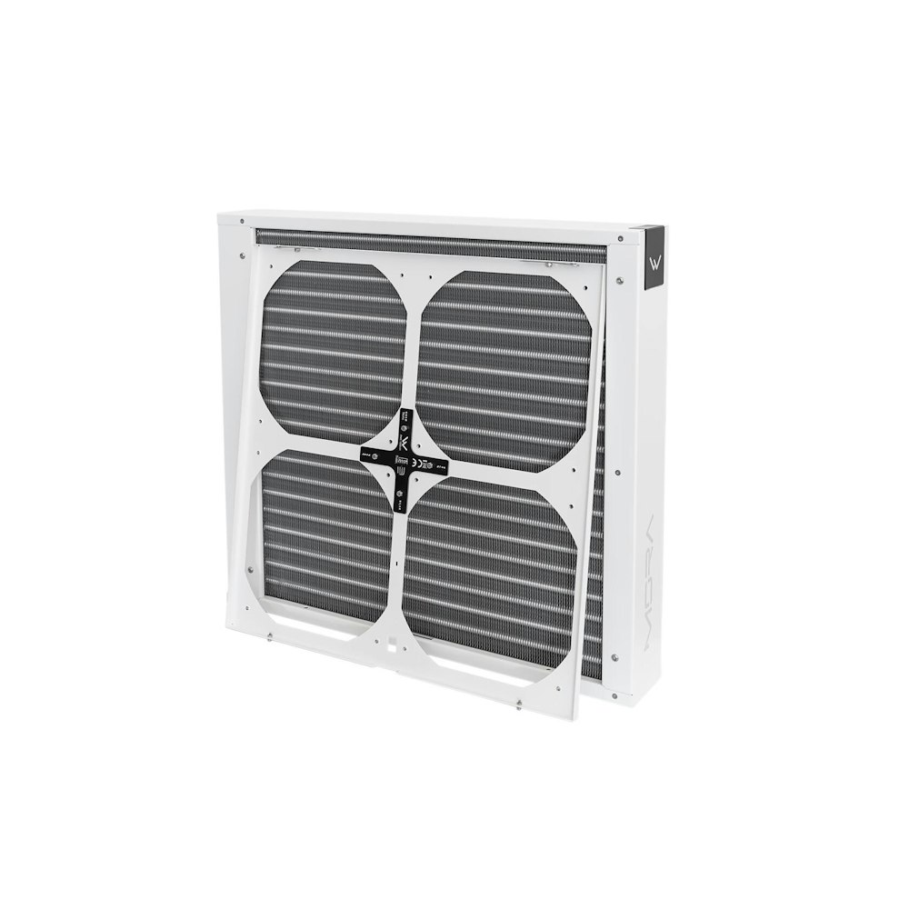 A large main feature product image of Watercool MO-RA IV 400 High-Performance External Radiator (White)